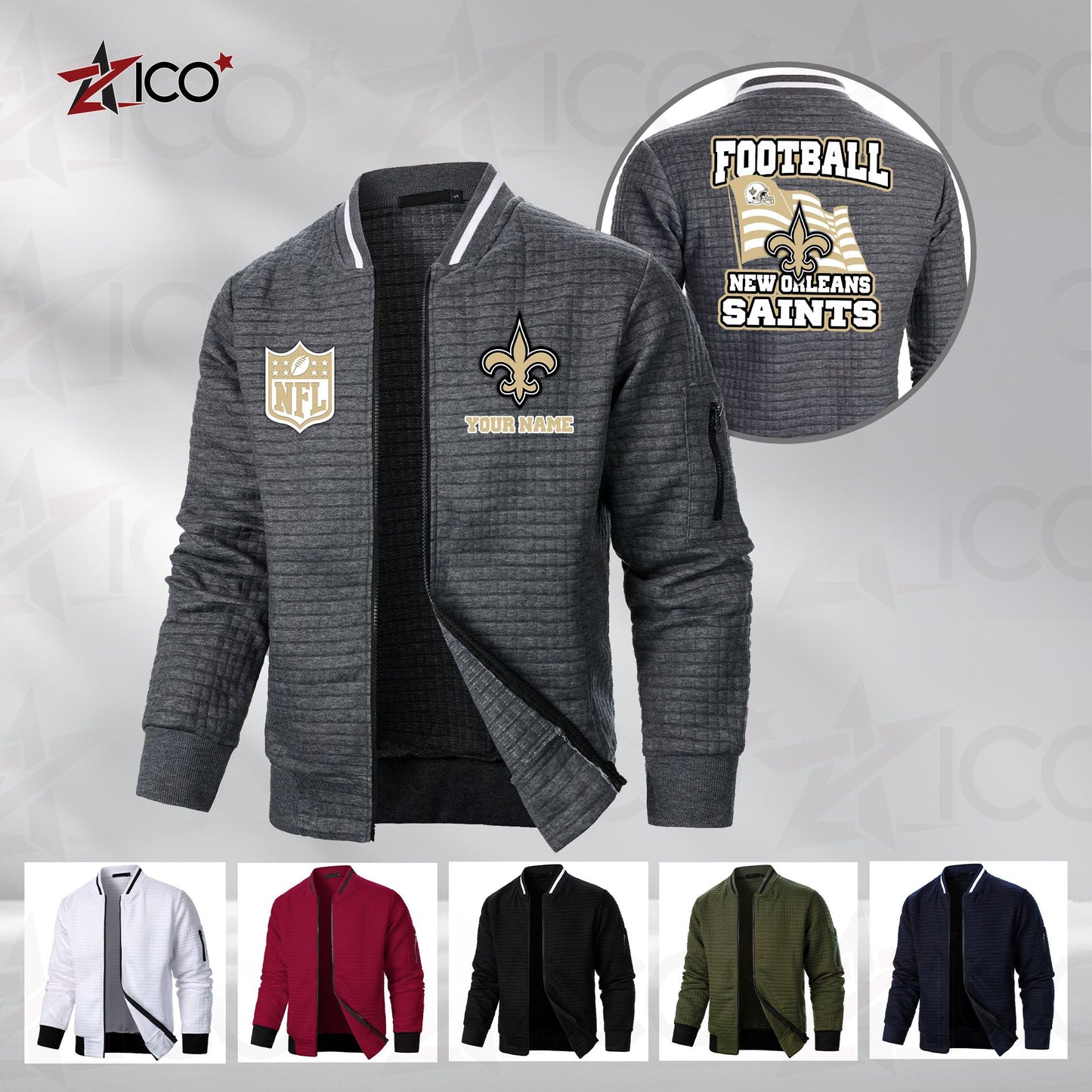 New Orleans Saints Men’s Casual Jacket For Men New Trending AZMN2DMCJK000023