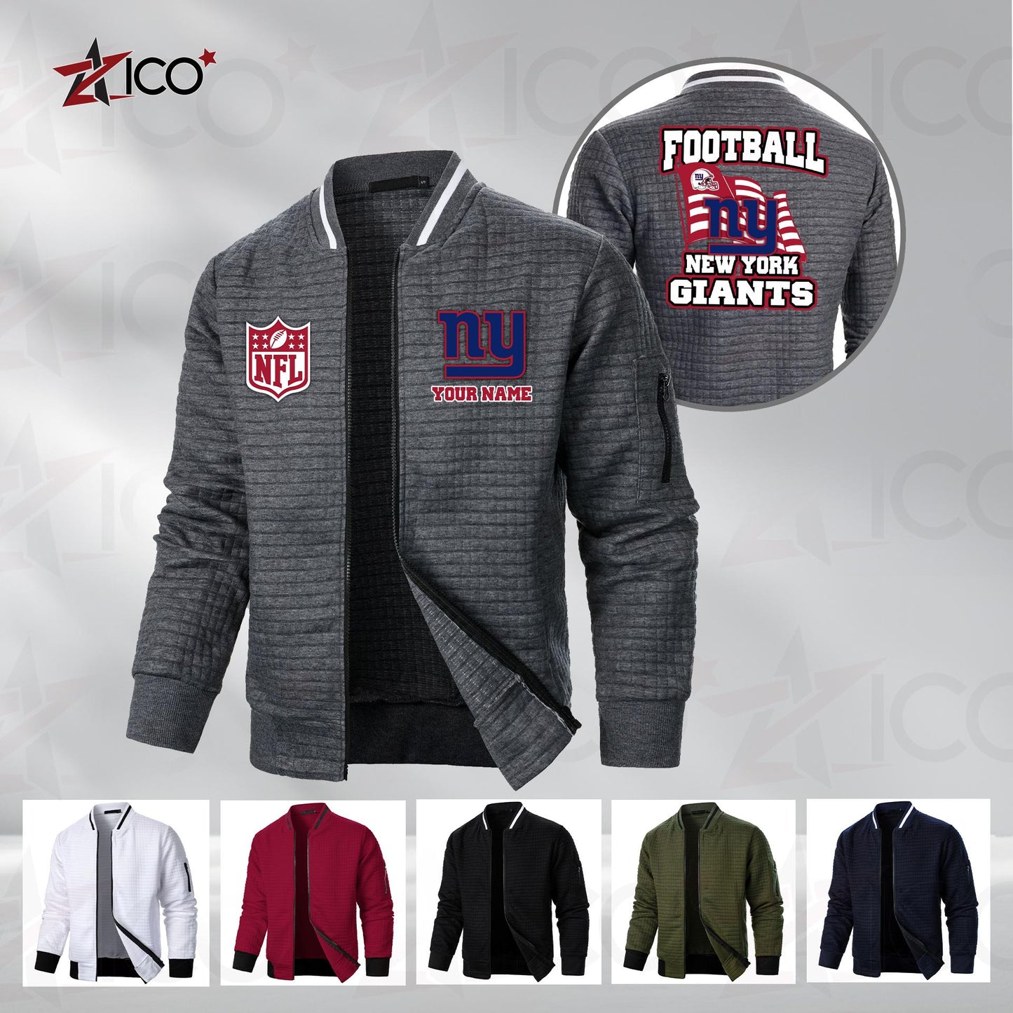 New York Giants Men’s Casual Jacket For Men New Trending AZMN2DMCJK000024