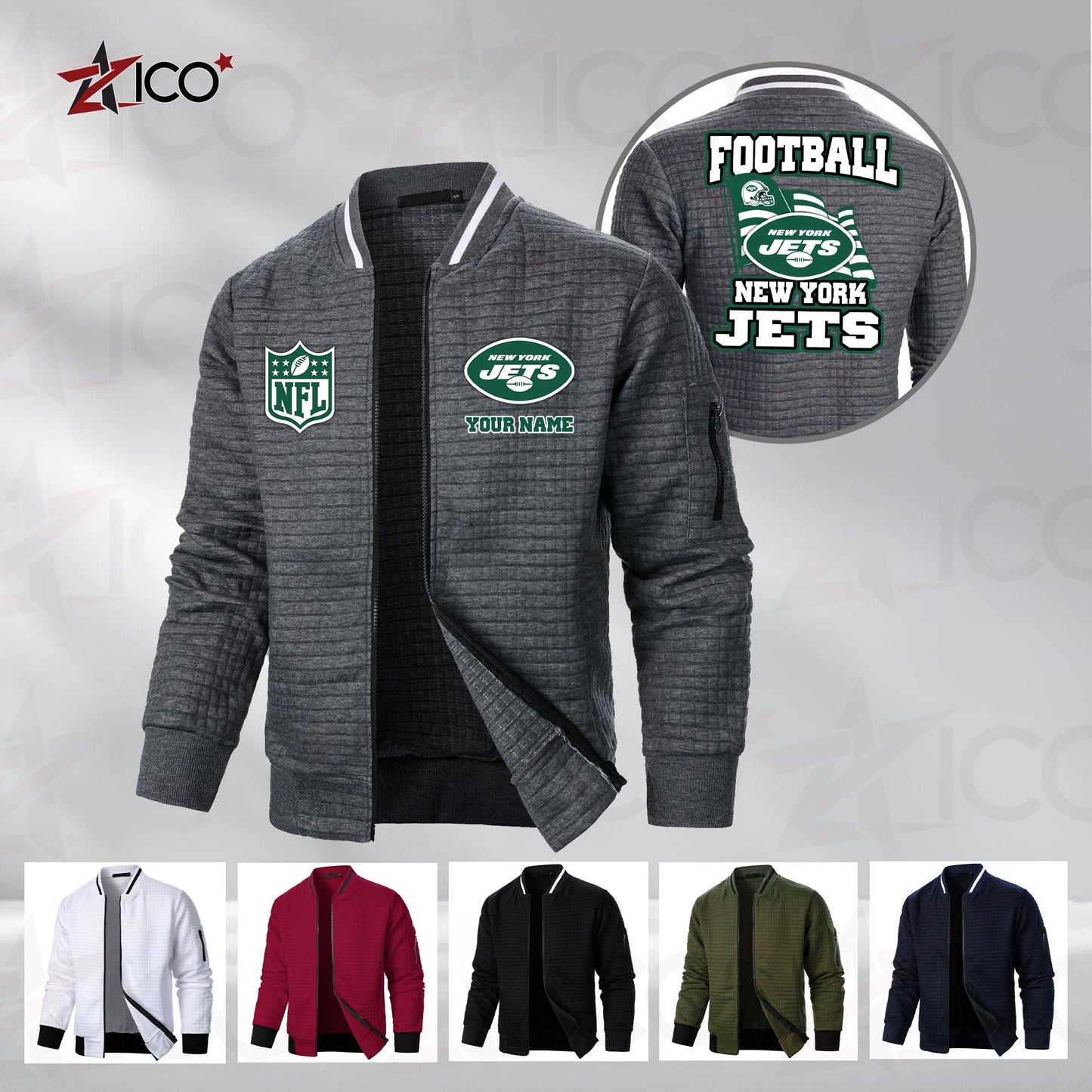 New York Jets Men’s Casual Jacket For Men New Trending AZMN2DMCJK000025