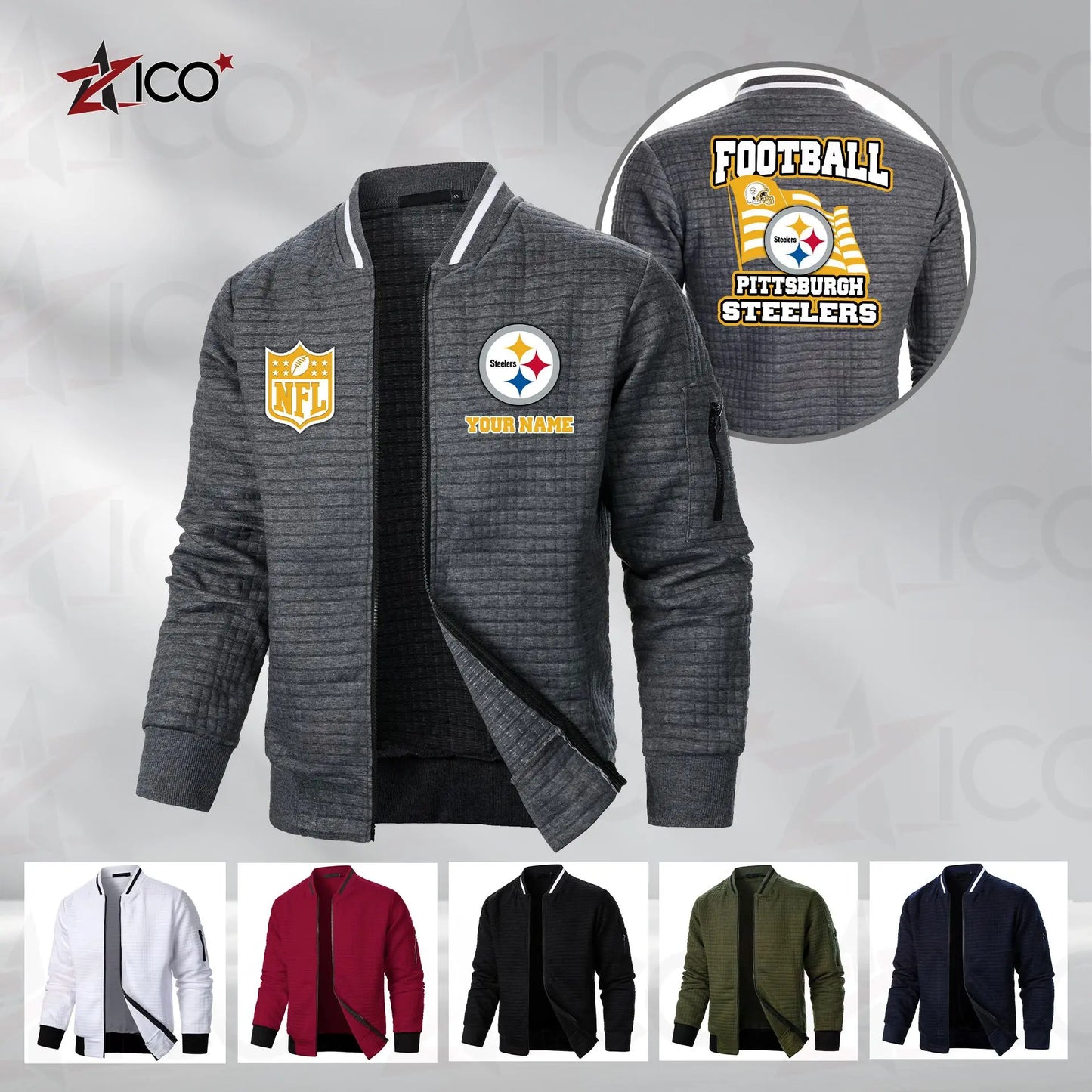 Pittsburgh Steelers Men’s Casual Jacket For Men New Trending AZMN2DMCJK000027