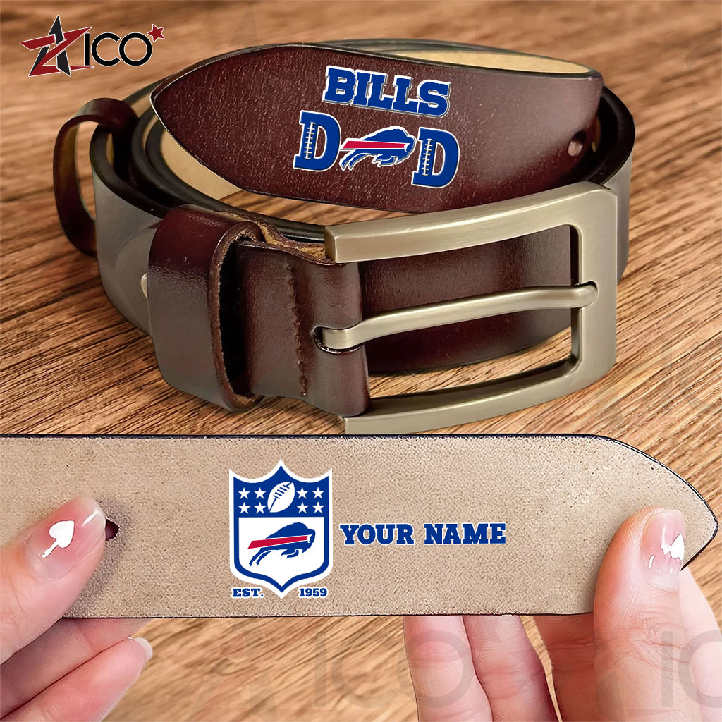 Buffalo Bills Men Leather Belt Father’s Day AZMN2DMLB000036