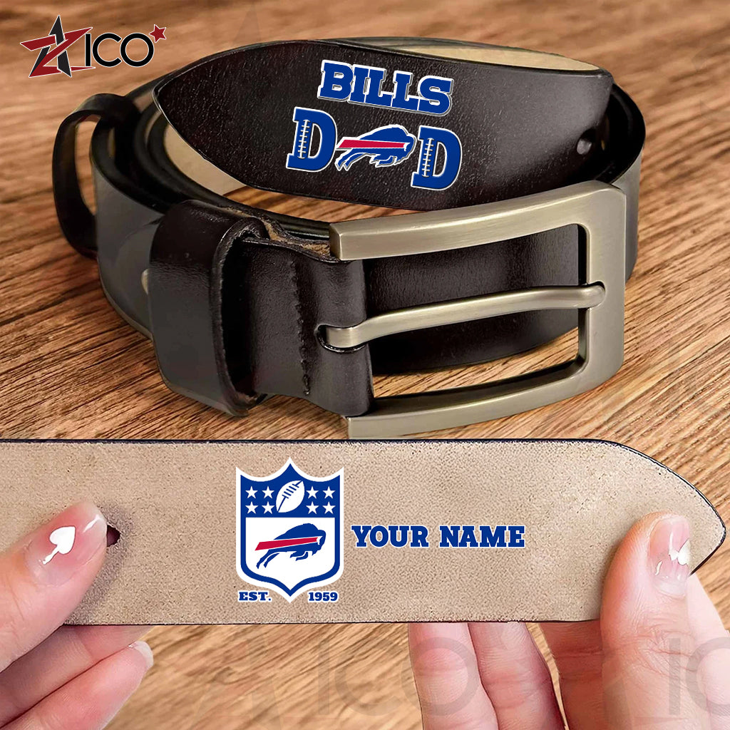 Buffalo Bills Men Leather Belt Father’s Day AZMN2DMLB000036