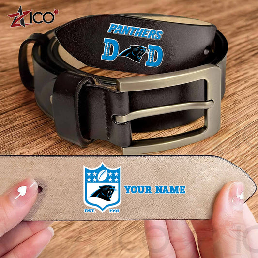Carolina Panthers Men Leather Belt Father’s Day AZMN2DMLB000037