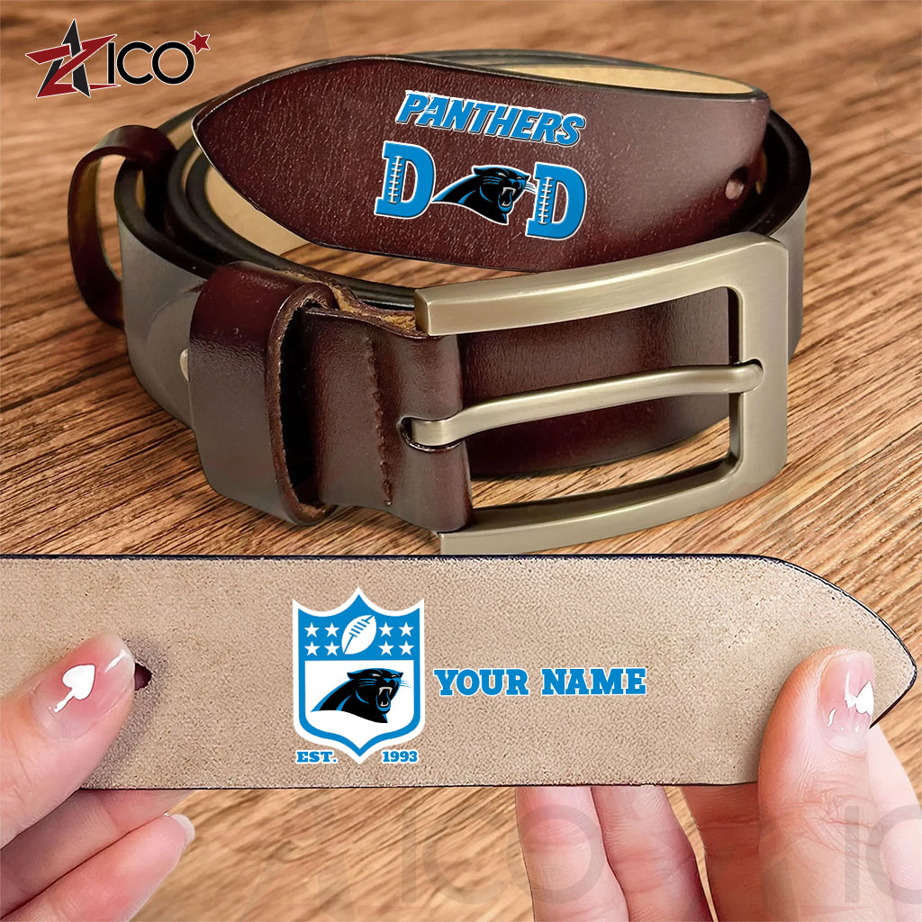 Carolina Panthers Men Leather Belt Father’s Day AZMN2DMLB000037