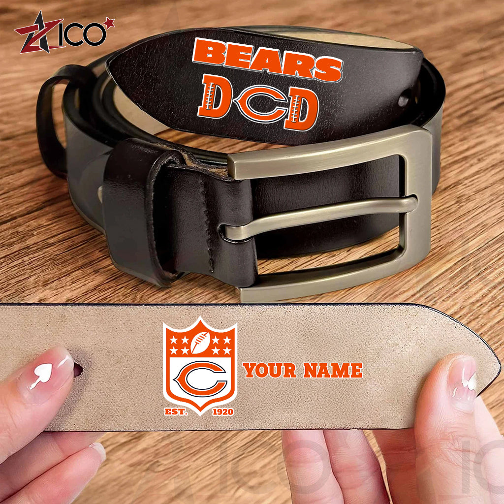 Chicago Bears Men Leather Belt Father’s Day AZMN2DMLB000038