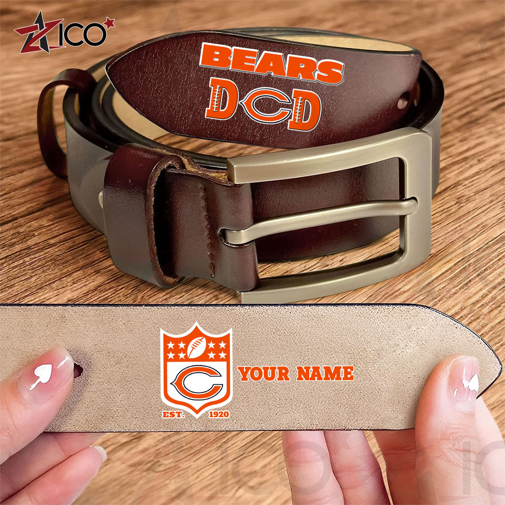 Chicago Bears Men Leather Belt Father’s Day AZMN2DMLB000038