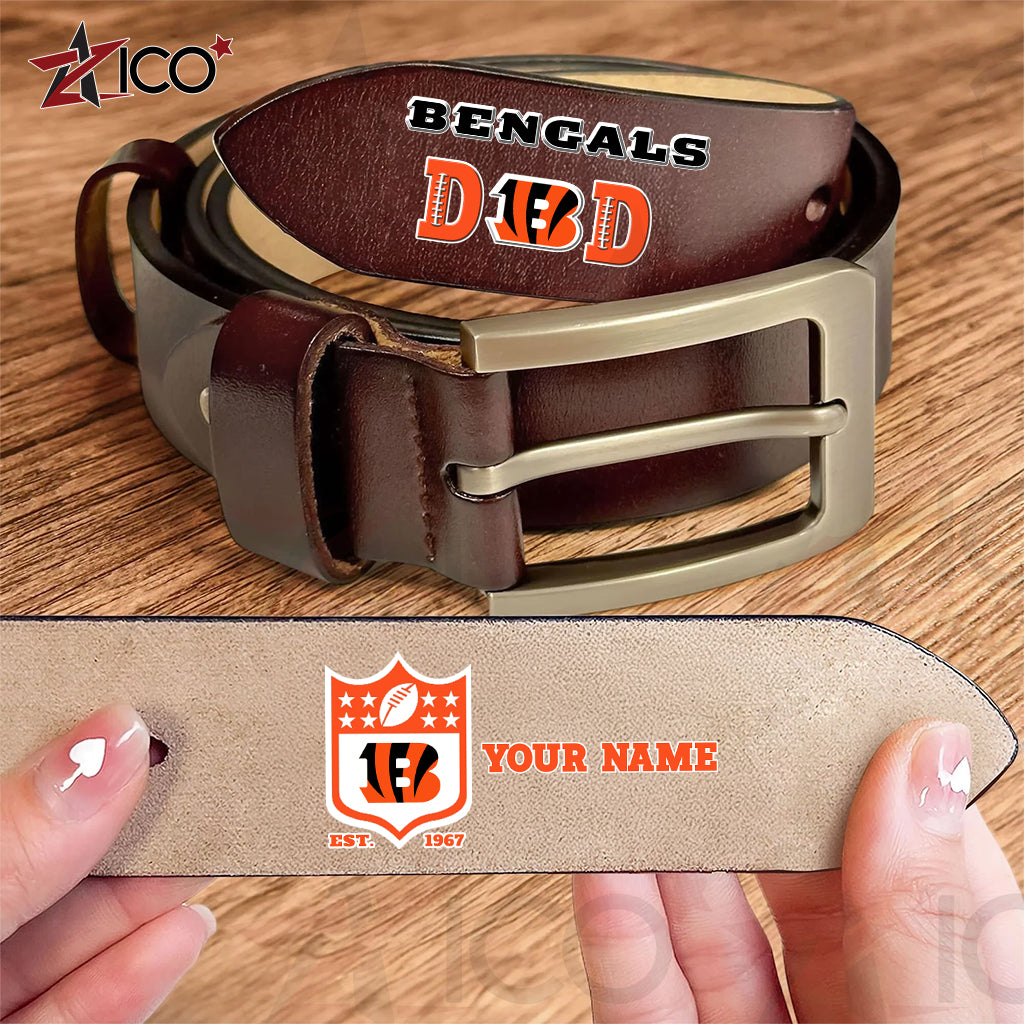 Cincinnati Bengals Men Leather Belt Father’s Day AZMN2DMLB000039