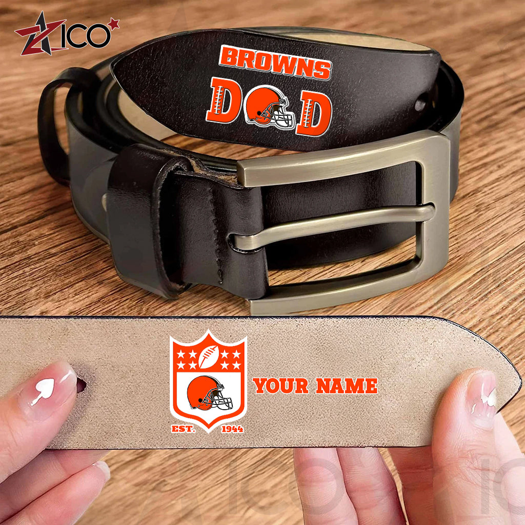 Cleveland Browns Men Leather Belt Father’s Day AZMN2DMLB000040