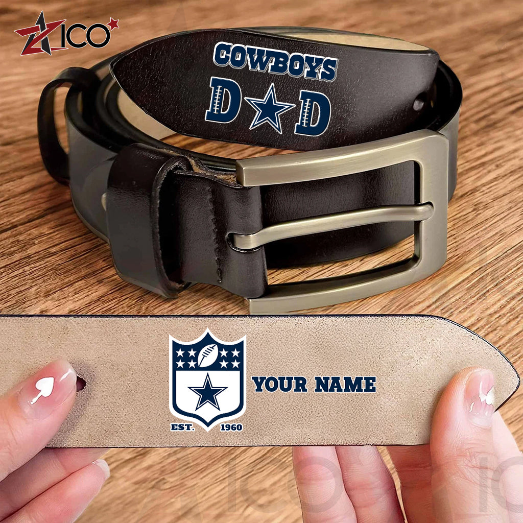 Dallas Cowboys Men Leather Belt Father’s Day AZMN2DMLB000041