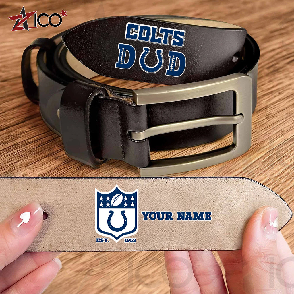 Indianapolis Colts Men Leather Belt Father’s Day AZMN2DMLB000046