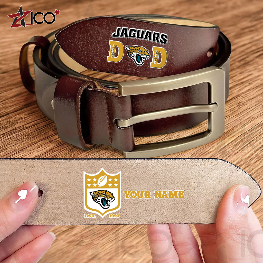 Jacksonville Jaguars Men Leather Belt Father’s Day AZMN2DMLB000047
