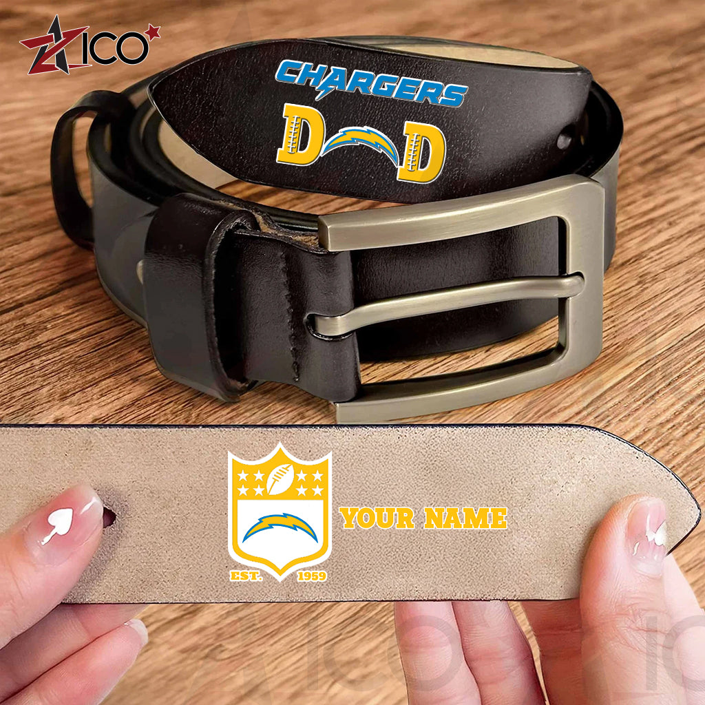 Los Angeles Chargers Men Leather Belt Father’s Day AZMN2DMLB000050