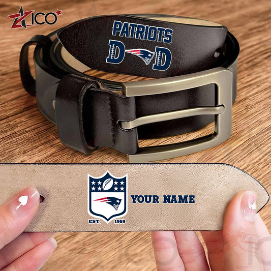 New England Patriots Men Leather Belt Father’s Day AZMN2DMLB000054