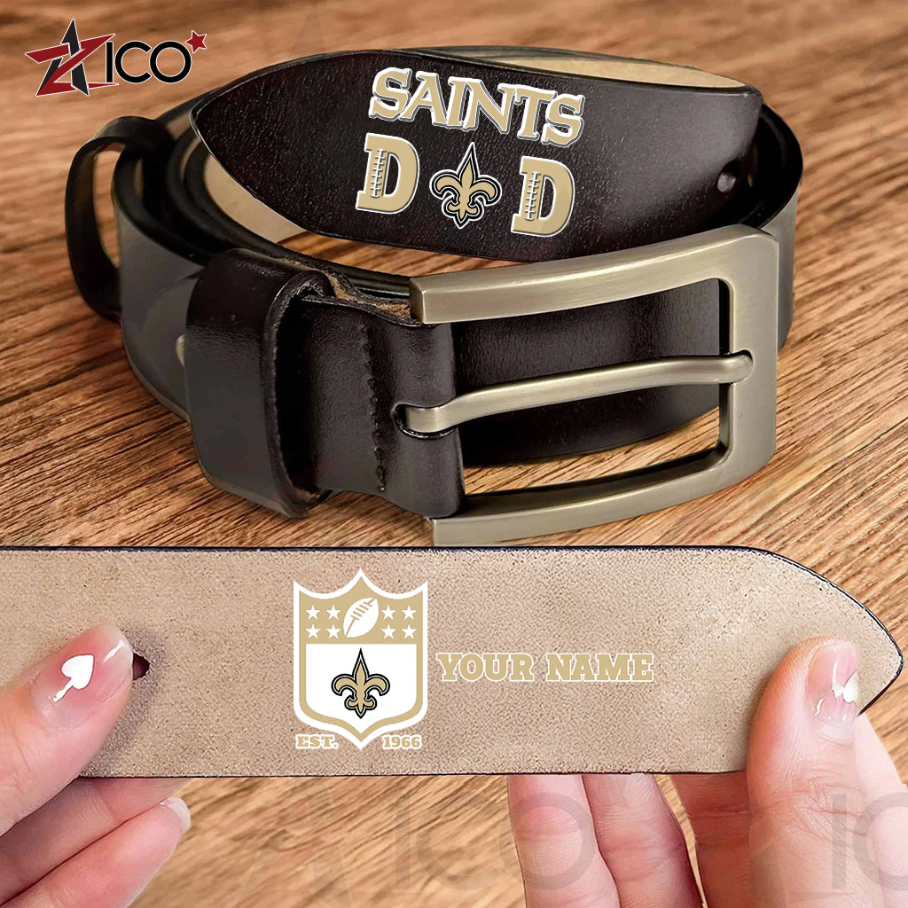 New Orleans Saints Men Leather Belt Father’s Day AZMN2DMLB000055