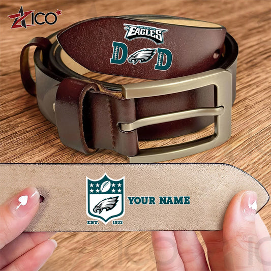 Philadelphia Eagles Men Leather Belt Father’s Day AZMN2DMLB000058