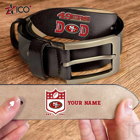 San Francisco 49ers Men Leather Belt Father’s Day AZMN2DMLB000060