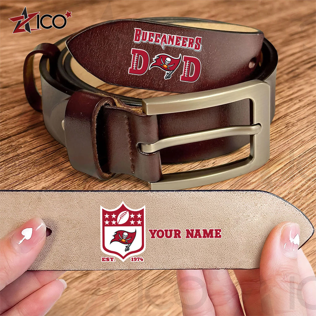 Tampa Bay Buccaneers Men Leather Belt Father’s Day AZMN2DMLB000062