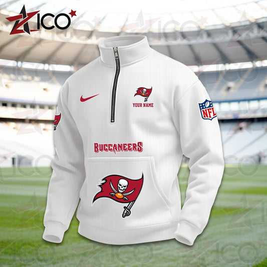 Tampa Bay Buccaneers High Neck Half Zip Pocket Sweatshirt New Trending AZMN2DPS000094