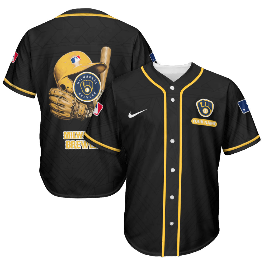 Milwaukee Brewers Baseball Jersey New Collection MLB AZMNBJS000048