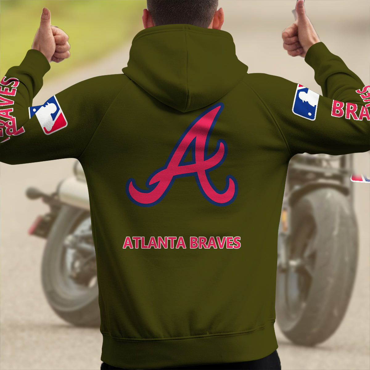 Atlanta Braves New Collection Multi-Pockets Zip Hoodie MLB AZMNMZHD000162
