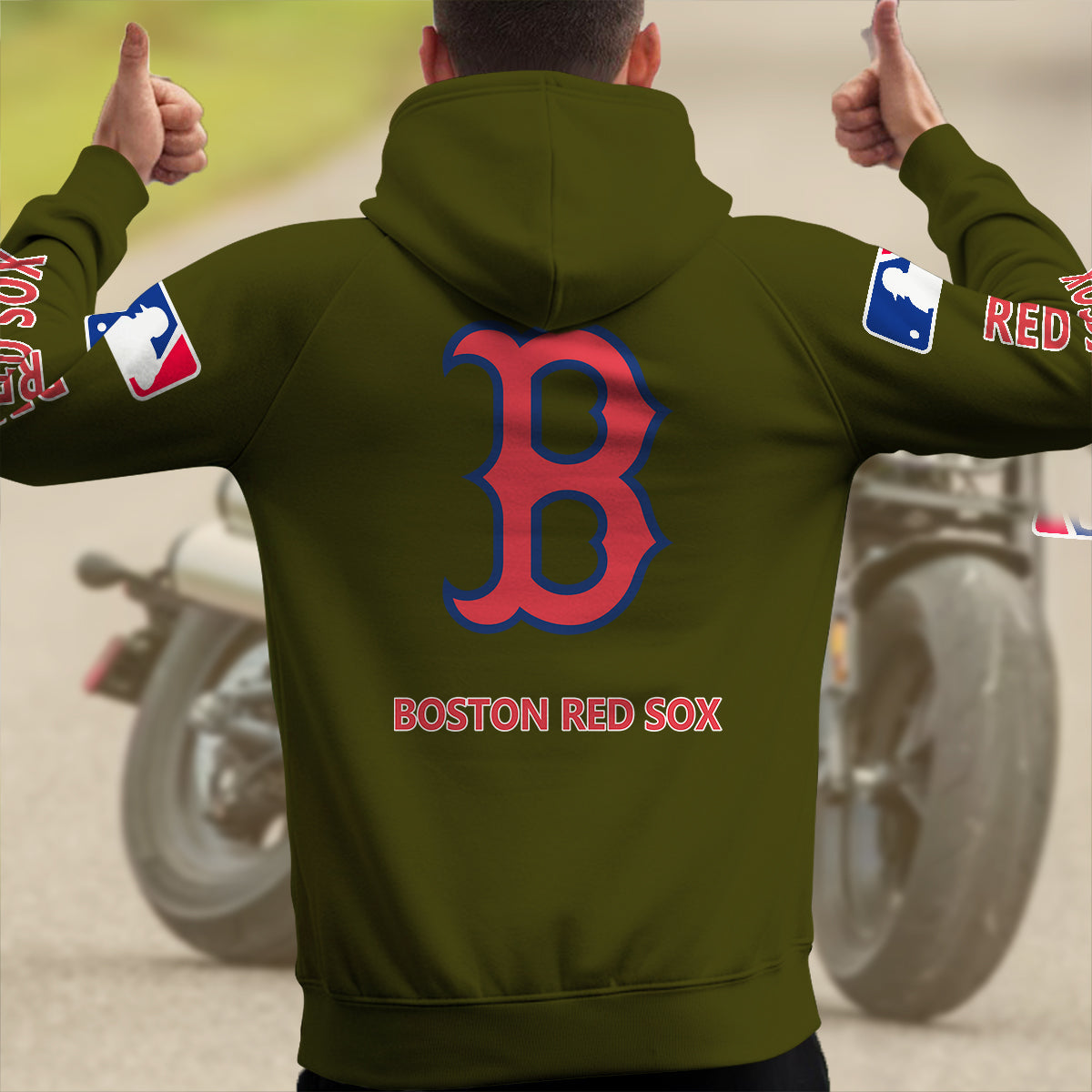 Boston Red Sox New Collection Multi-Pockets Zip Hoodie MLB AZMNMZHD000164