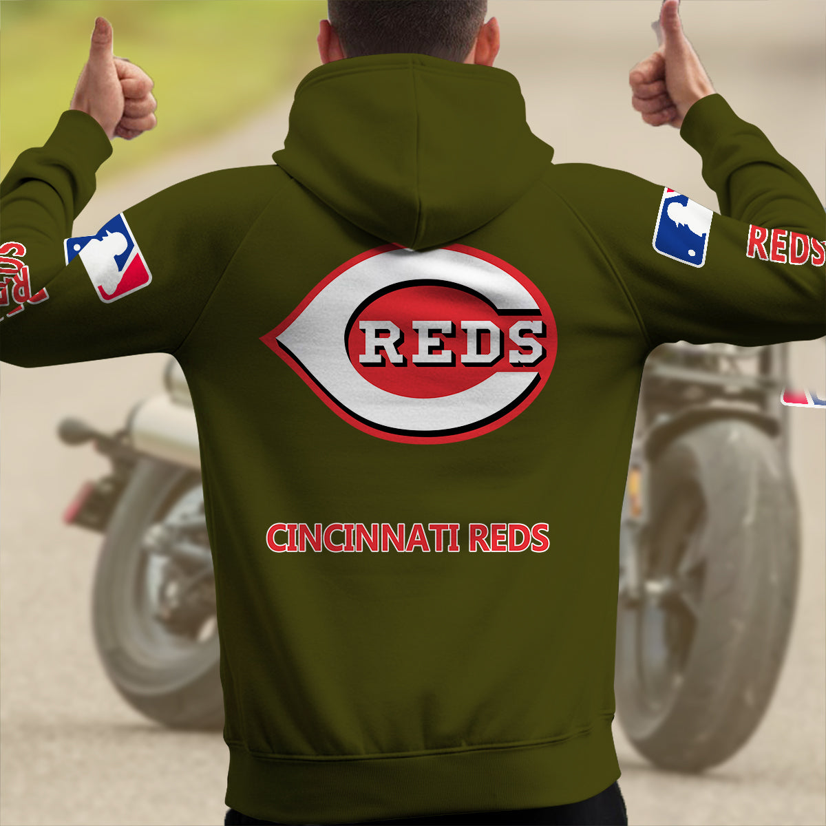 Cincinnati Reds New Collection Multi-Pockets Zip Hoodie MLB AZMNMZHD000167