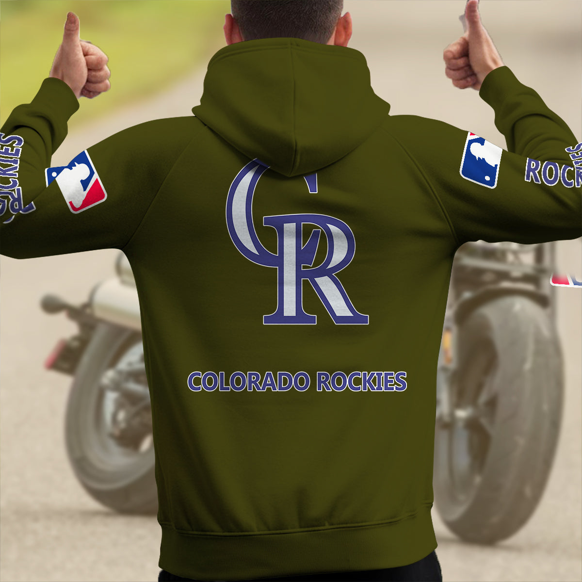 Colorado Rockies New Collection Multi-Pockets Zip Hoodie MLB AZMNMZHD000169