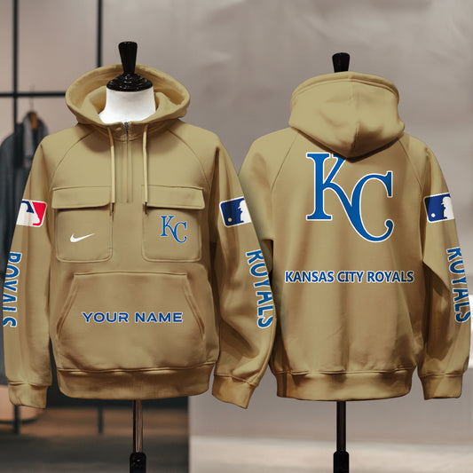 Kansas City Royals New Collection Multi-Pockets Zip Hoodie MLB AZMNMZHD000172