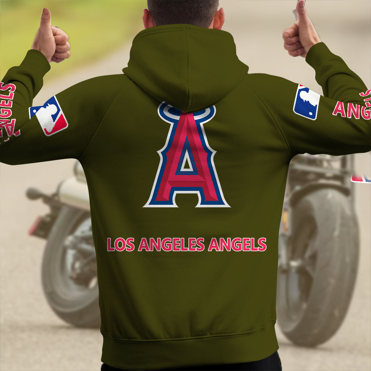 Los Angeles Angels New Collection Multi-Pockets Zip Hoodie MLB AZMNMZHD000173