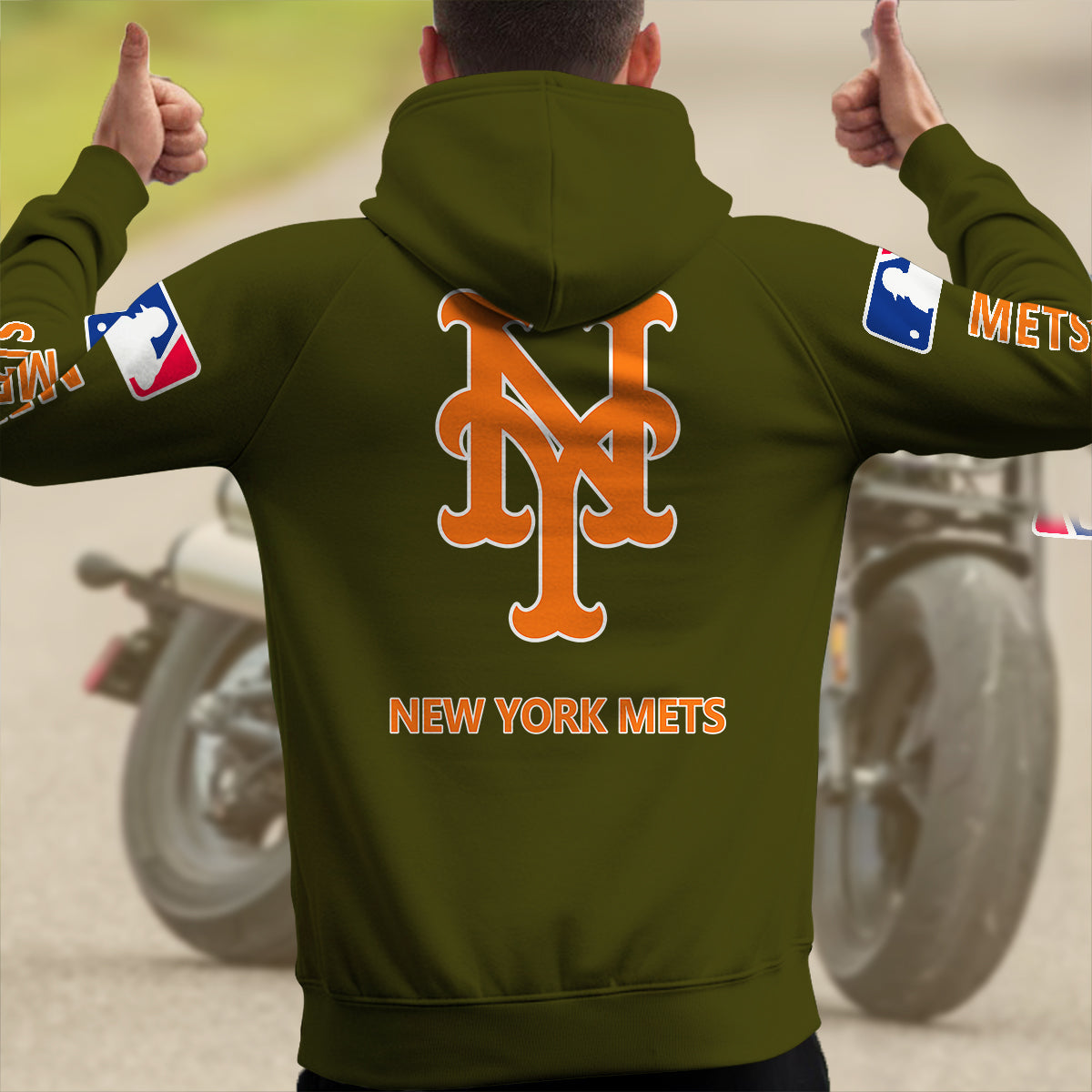 New York Mets New Collection Multi-Pockets Zip Hoodie MLB AZMNMZHD000178