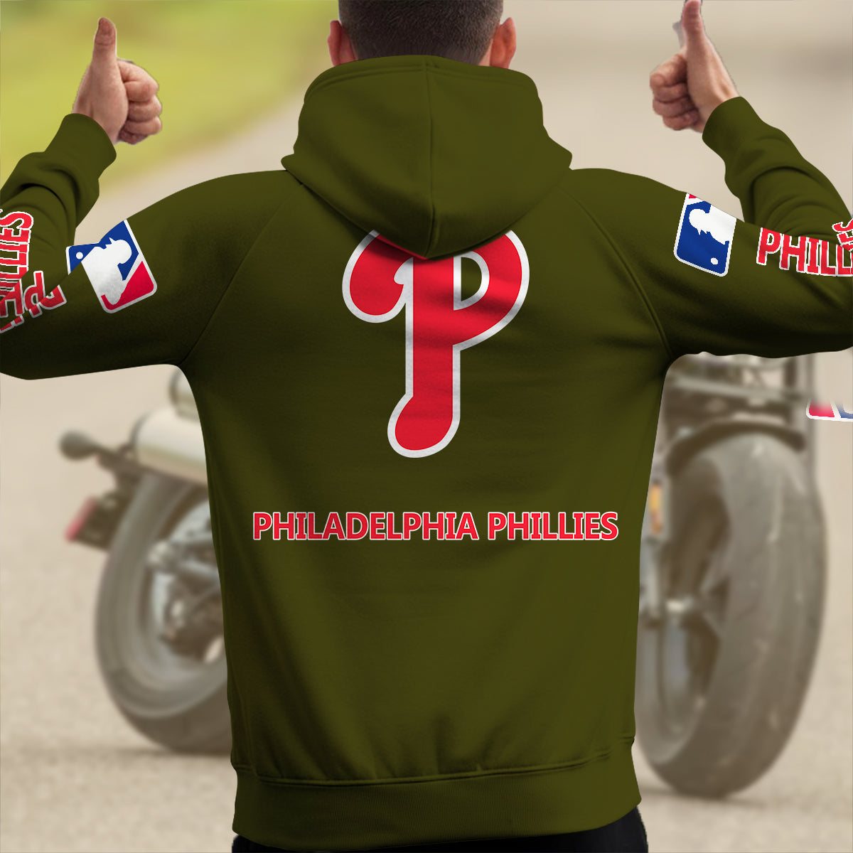 Philadelphia Phillies New Collection Multi-Pockets Zip Hoodie MLB AZMNMZHD000181