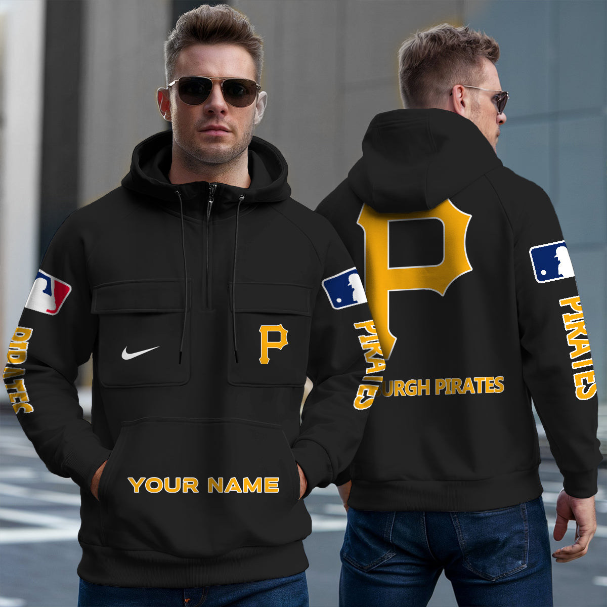 Pittsburgh Pirates New Collection Multi-Pockets Zip Hoodie MLB AZMNMZHD000182
