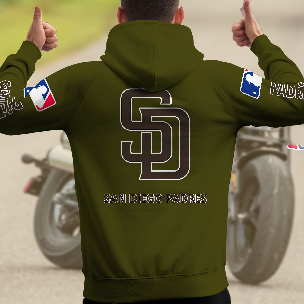 San Diego Padres New Collection Multi-Pockets Zip Hoodie MLB AZMNMZHD000183