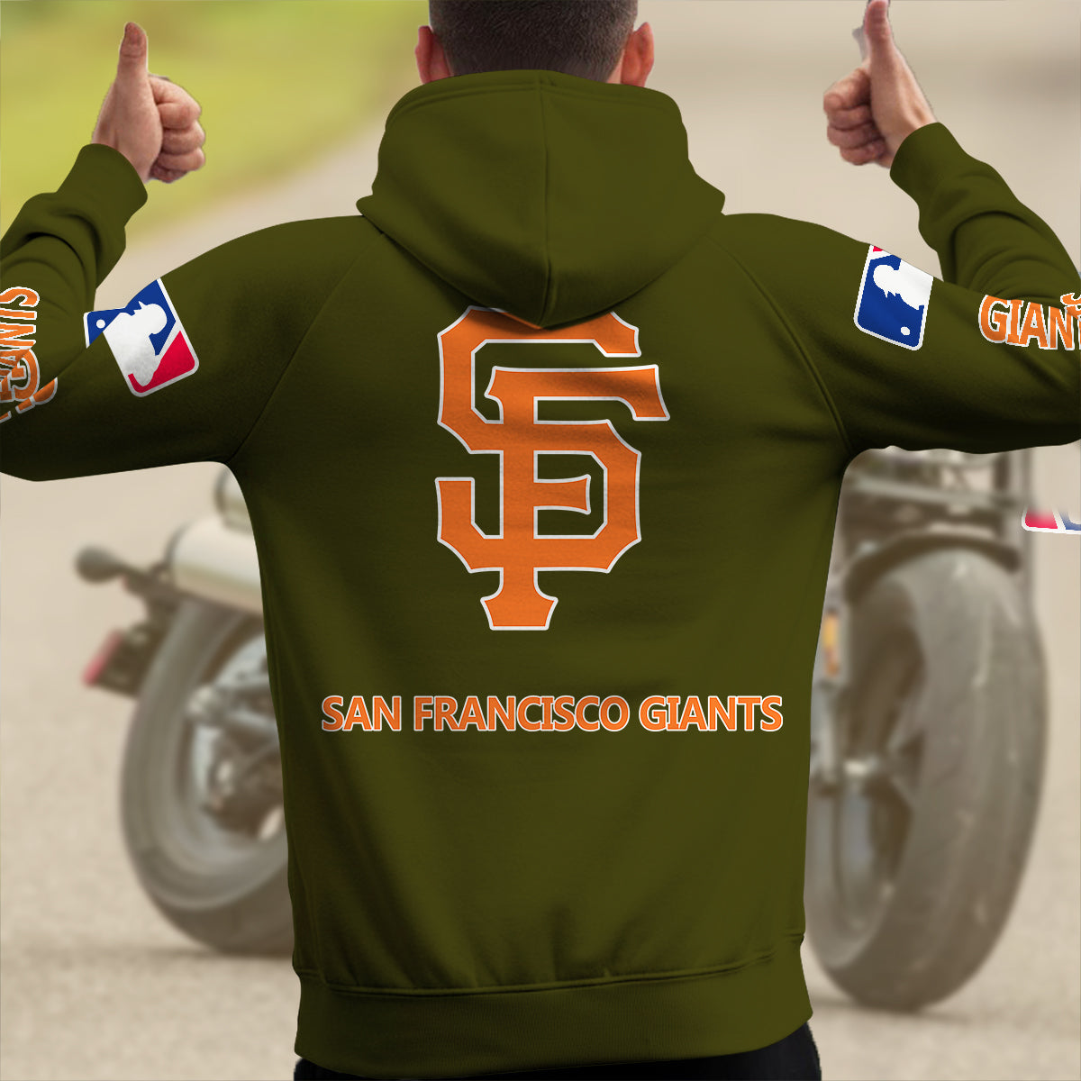 San Francisco Giants New Collection Multi-Pockets Zip Hoodie MLB AZMNMZHD000184