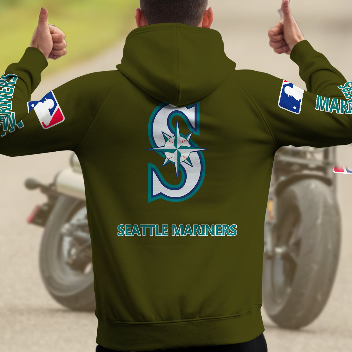 Seattle Mariners New Collection Multi-Pockets Zip Hoodie MLB AZMNMZHD000185