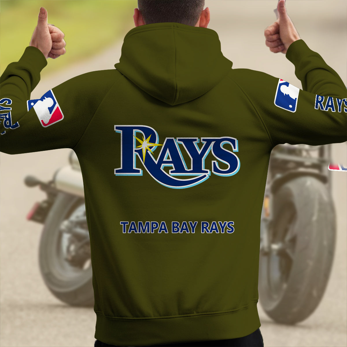 Tampa Bay Rays New Collection Multi-Pockets Zip Hoodie MLB AZMNMZHD000187