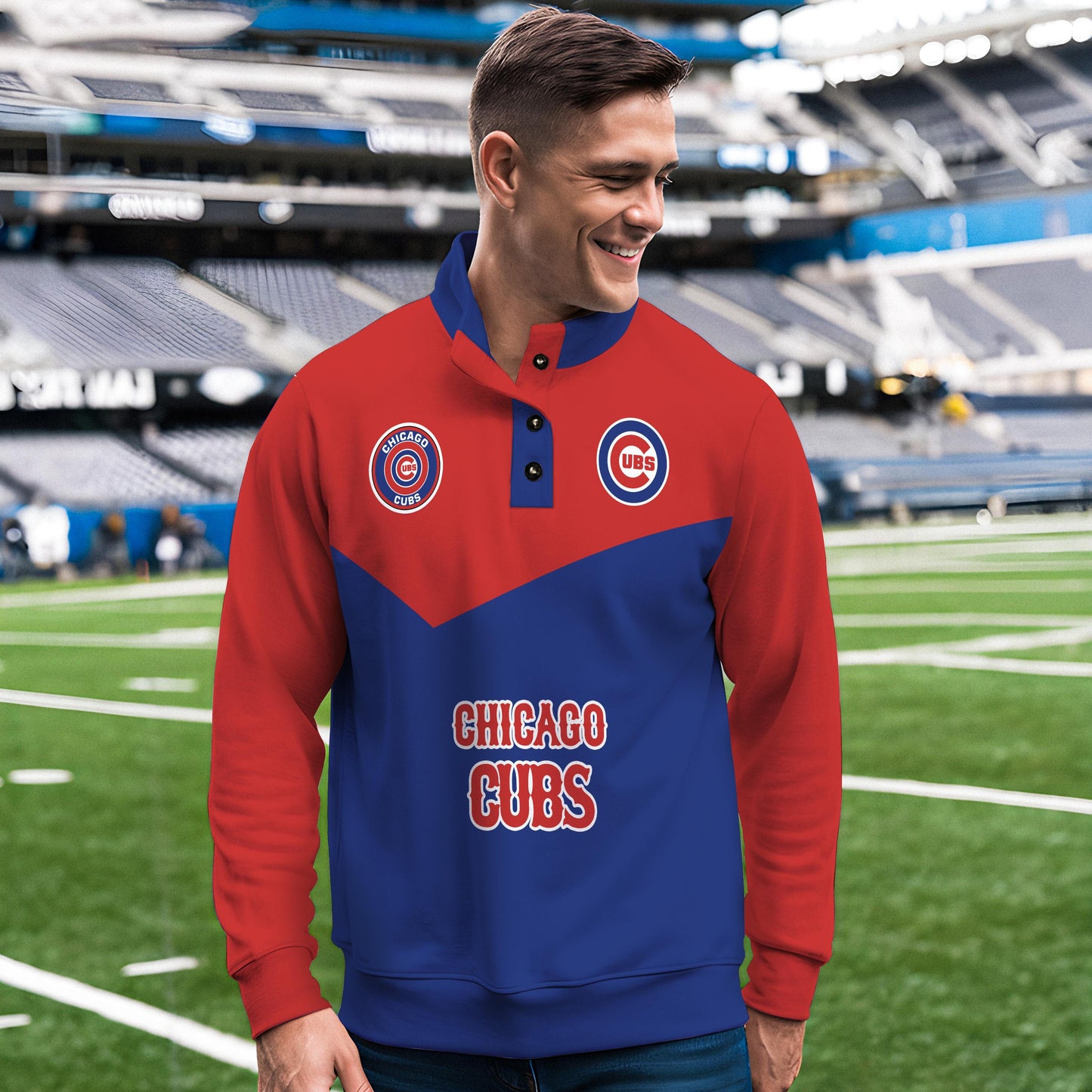 Chicago Cubs New Collection Casual Stand Collar Sweatshirt MLB AZMNSCSW000385