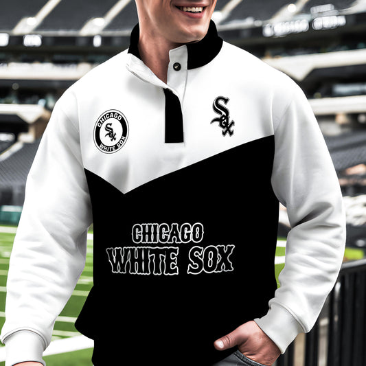 Chicago White Sox New Collection Casual Stand Collar Sweatshirt MLB AZMNSCSW000386