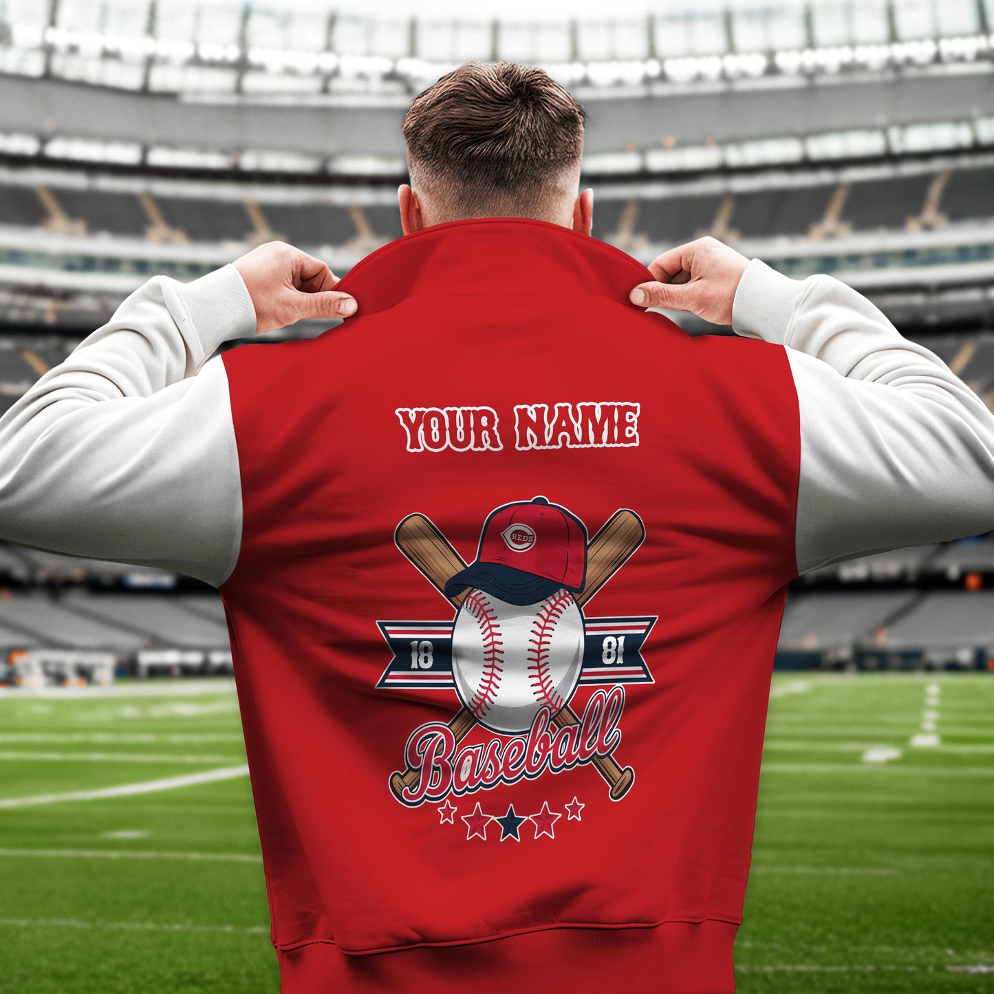 Cincinnati Reds New Collection Casual Stand Collar Sweatshirt MLB AZMNSCSW000387