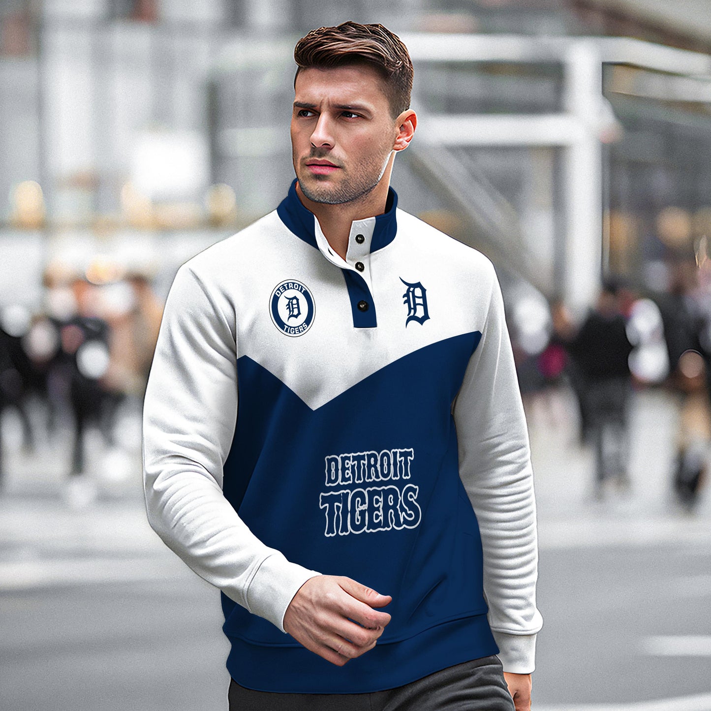 Detroit Tigers New Collection Casual Stand Collar Sweatshirt MLB AZMNSCSW000390