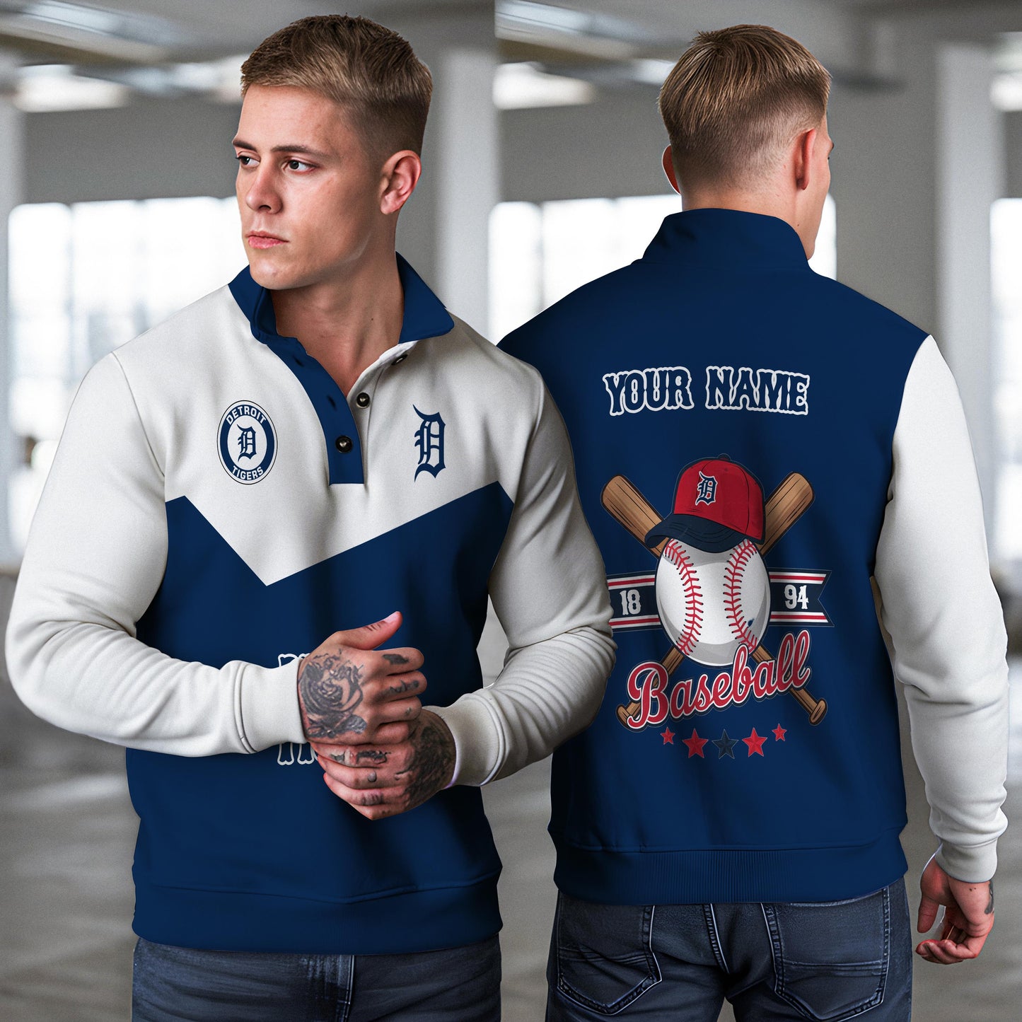 Detroit Tigers New Collection Casual Stand Collar Sweatshirt MLB AZMNSCSW000390