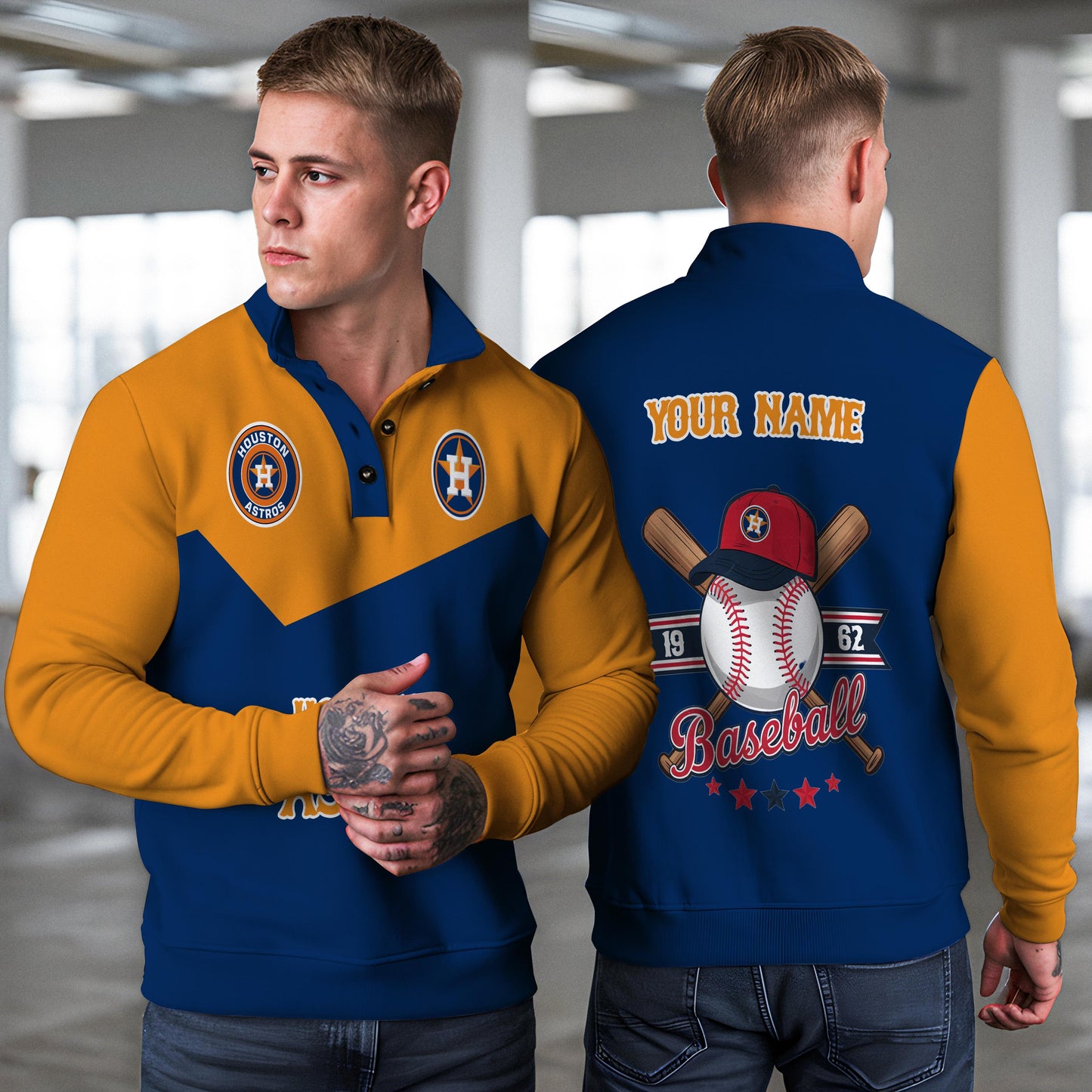 Houston Astros New Collection Casual Stand Collar Sweatshirt MLB AZMNSCSW000391