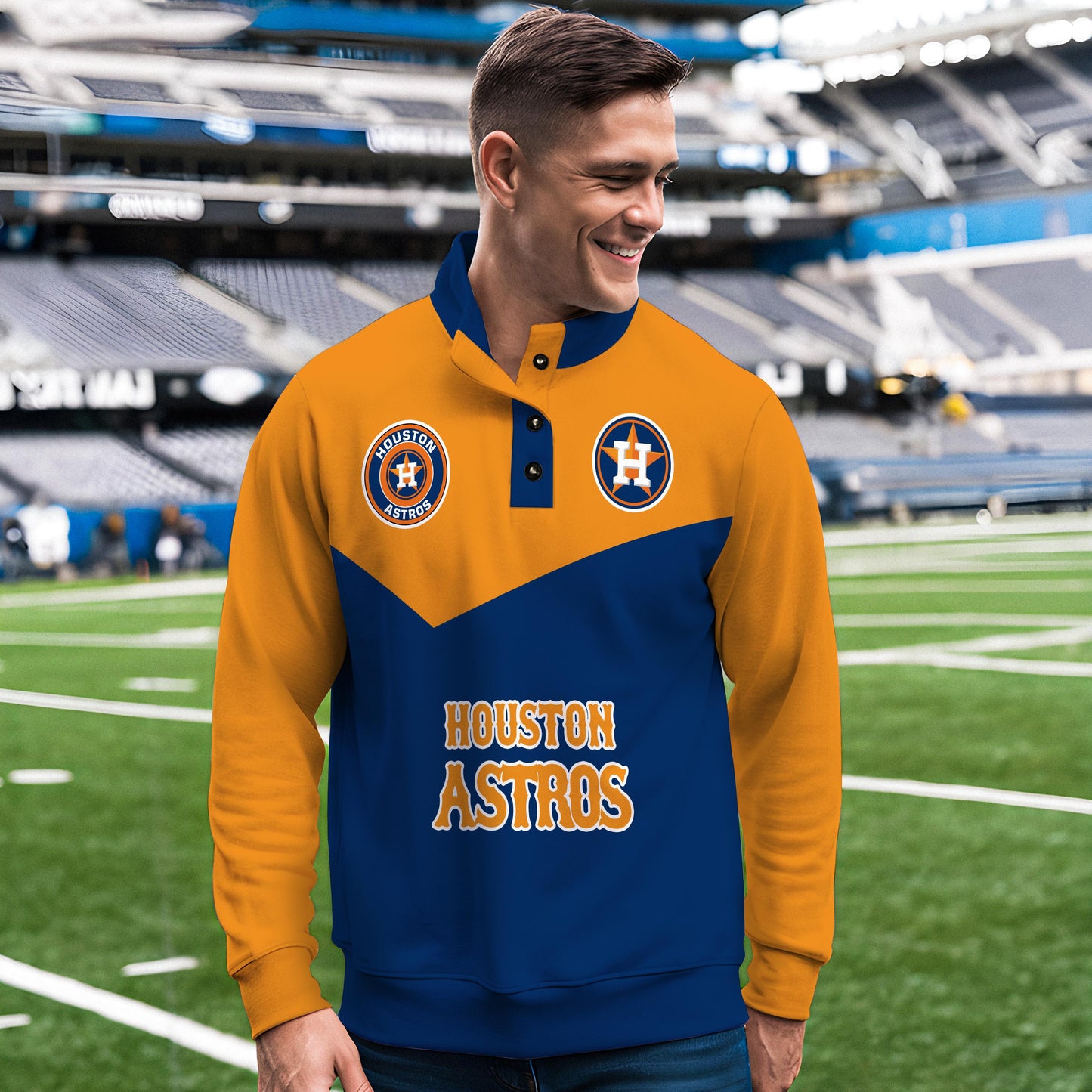 Houston Astros New Collection Casual Stand Collar Sweatshirt MLB AZMNSCSW000391