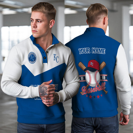Kansas City Royals New Collection Casual Stand Collar Sweatshirt MLB AZMNSCSW000392