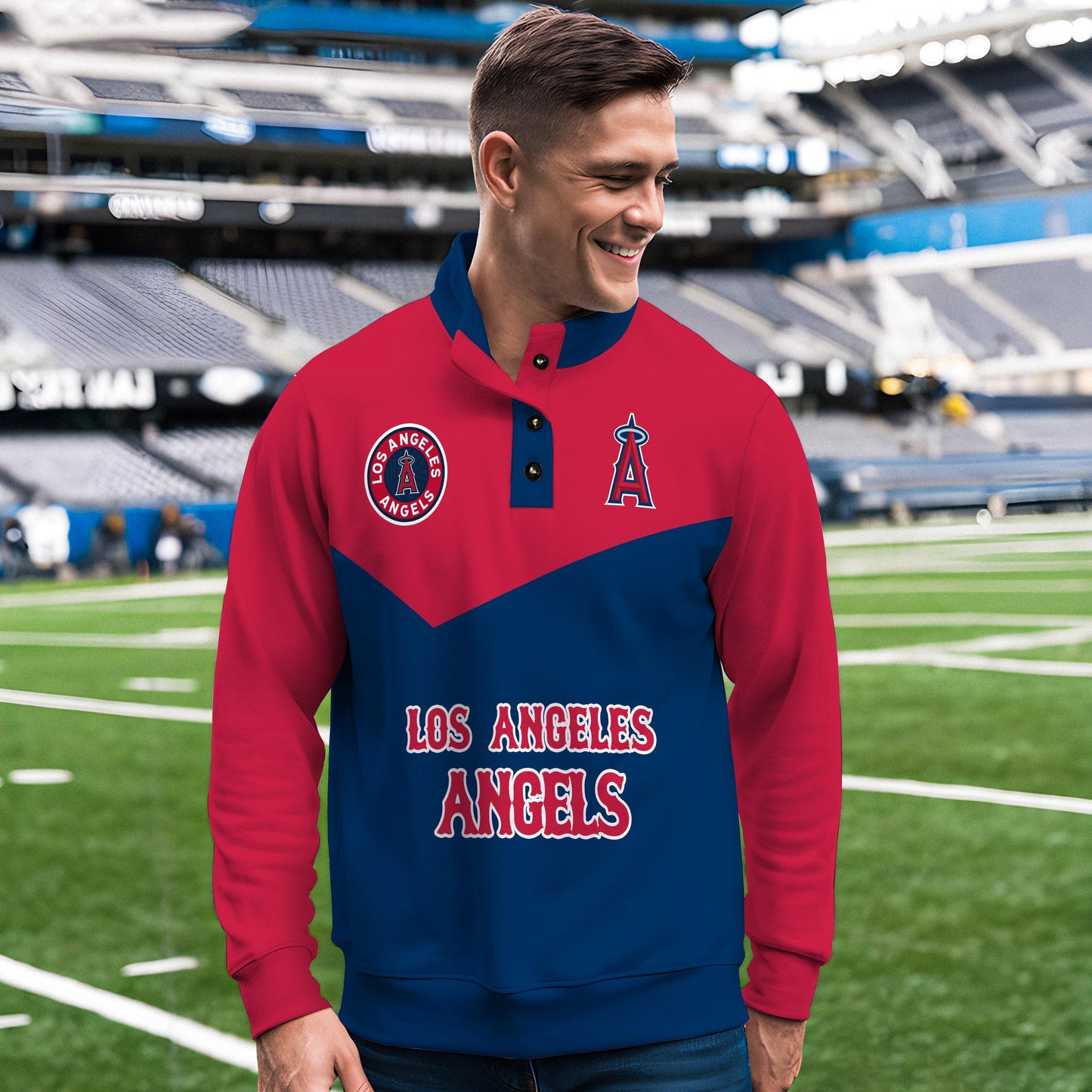 Los Angeles Angels New Collection Casual Stand Collar Sweatshirt MLB AZMNSCSW000393