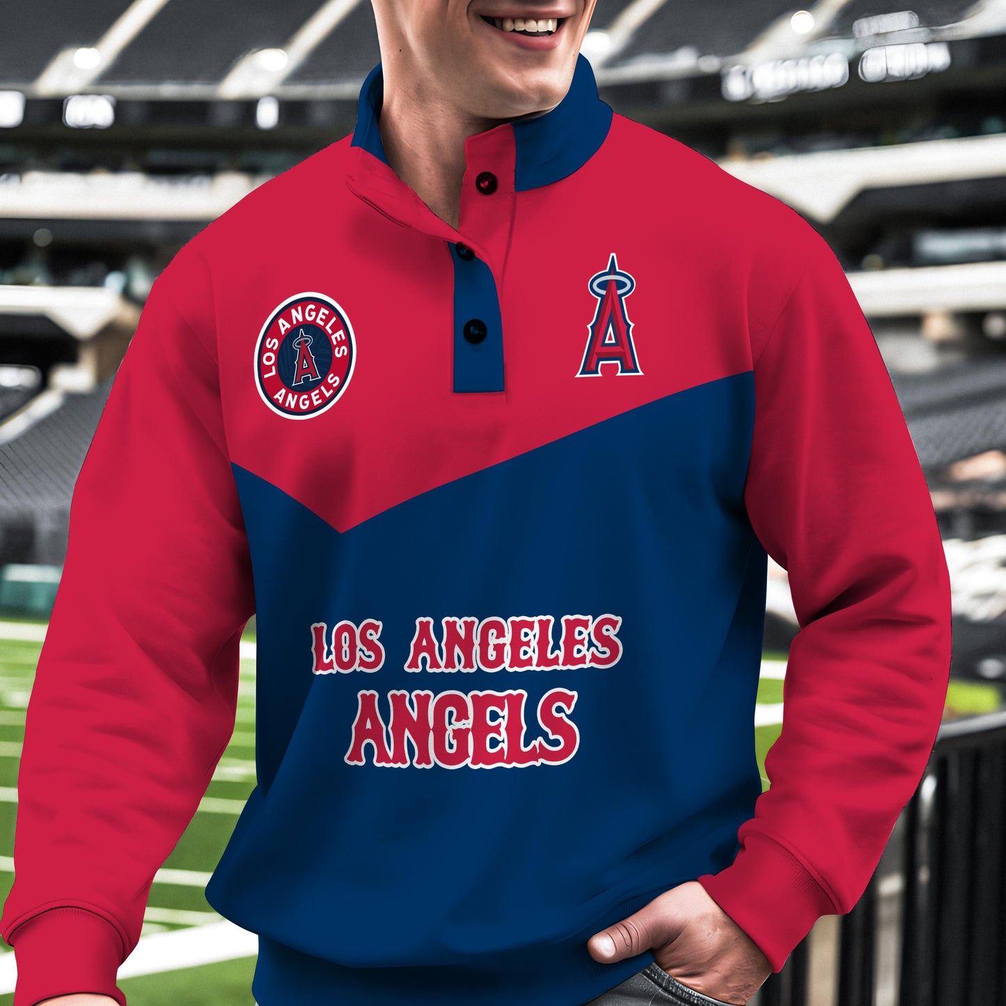 Los Angeles Angels New Collection Casual Stand Collar Sweatshirt MLB AZMNSCSW000393