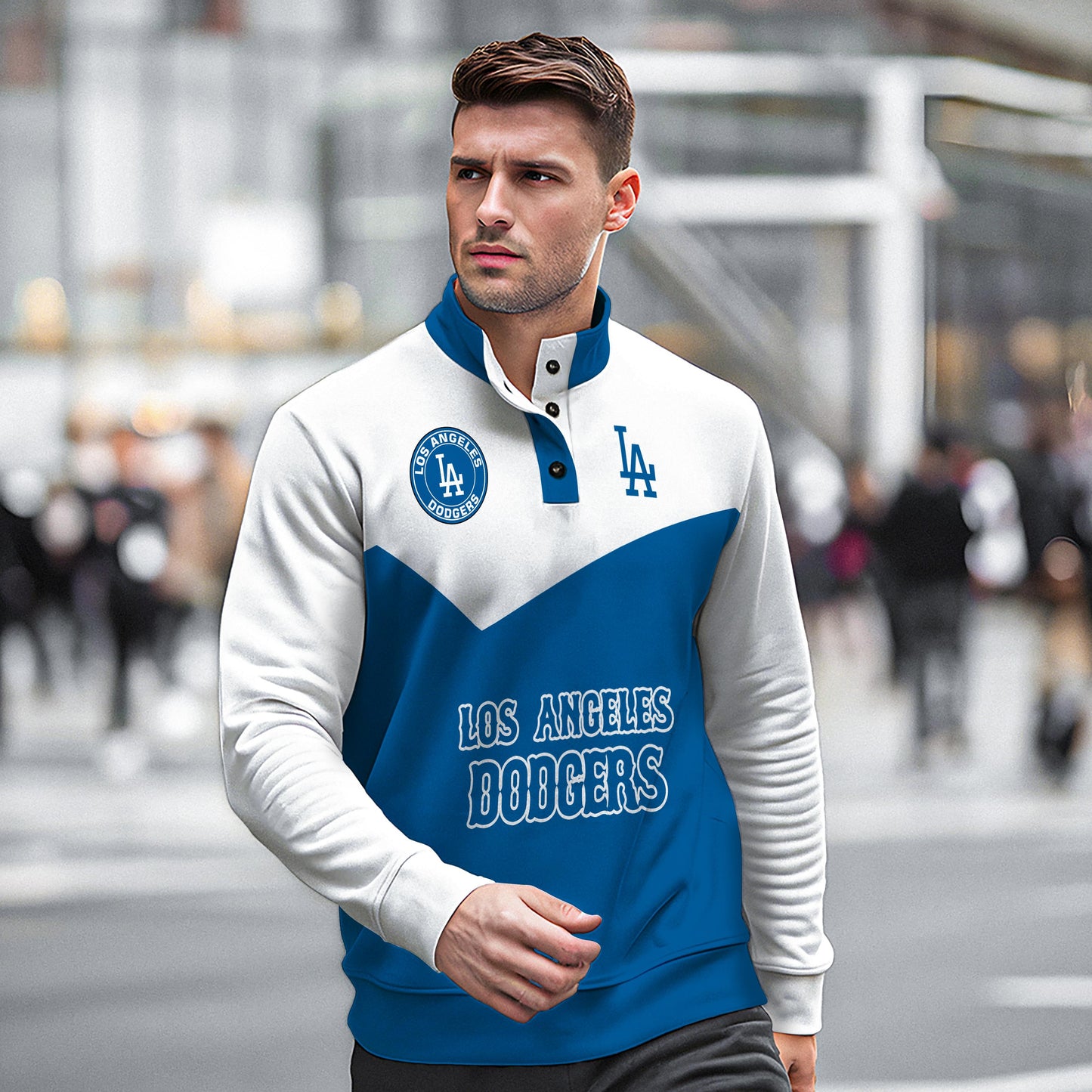 Los Angeles Dodgers New Collection Casual Stand Collar Sweatshirt MLB AZMNSCSW000394