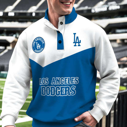 Los Angeles Dodgers New Collection Casual Stand Collar Sweatshirt MLB AZMNSCSW000394