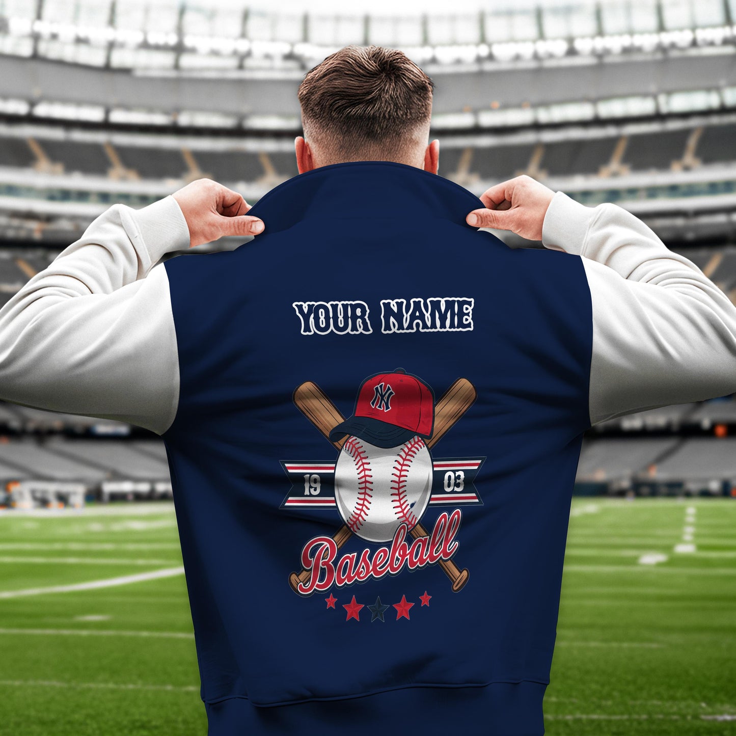 New York Yankees New Collection Casual Stand Collar Sweatshirt MLB AZMNSCSW000399