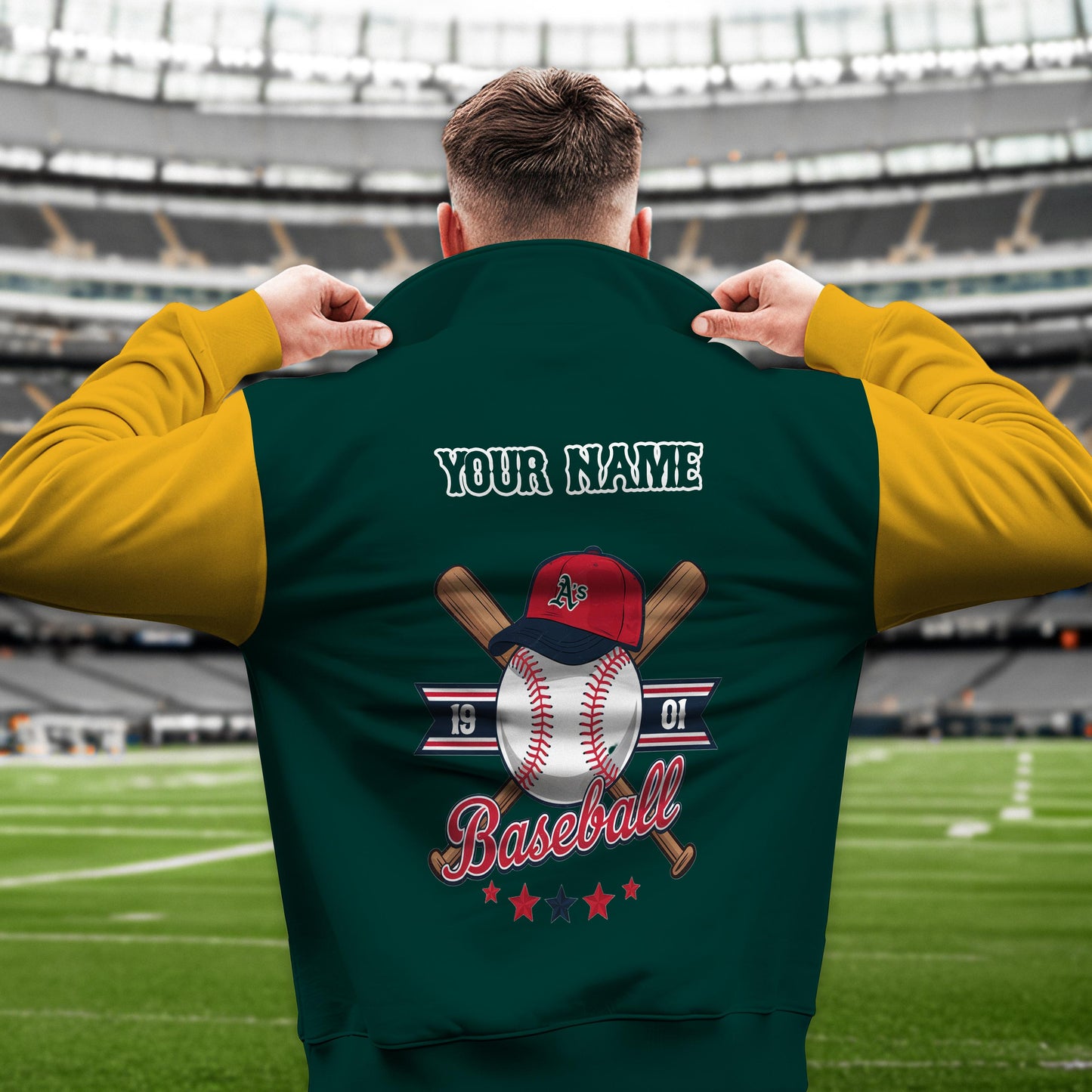 Oakland Athletics New Collection Casual Stand Collar Sweatshirt MLB AZMNSCSW000400